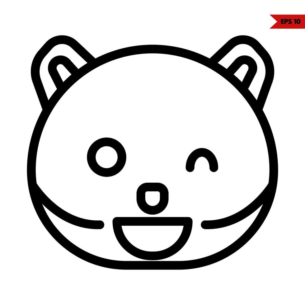 emoticon sticker line icon vector