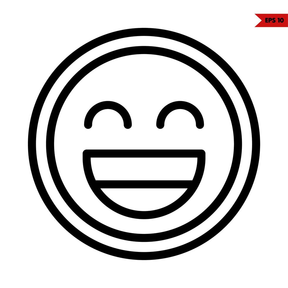 emoticon sticker message line icon vector