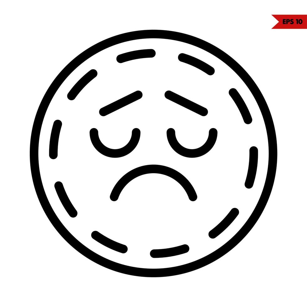 emoticon line icon vector