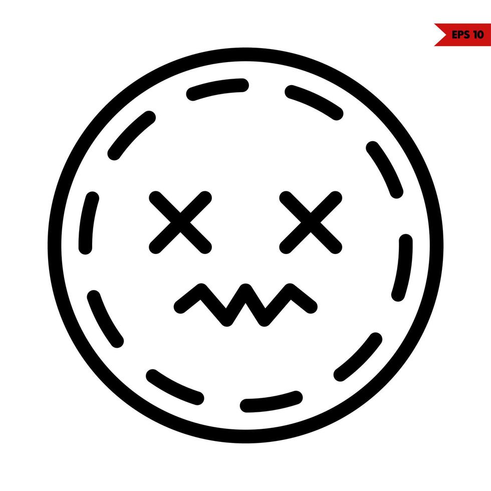 emoticon line icon vector