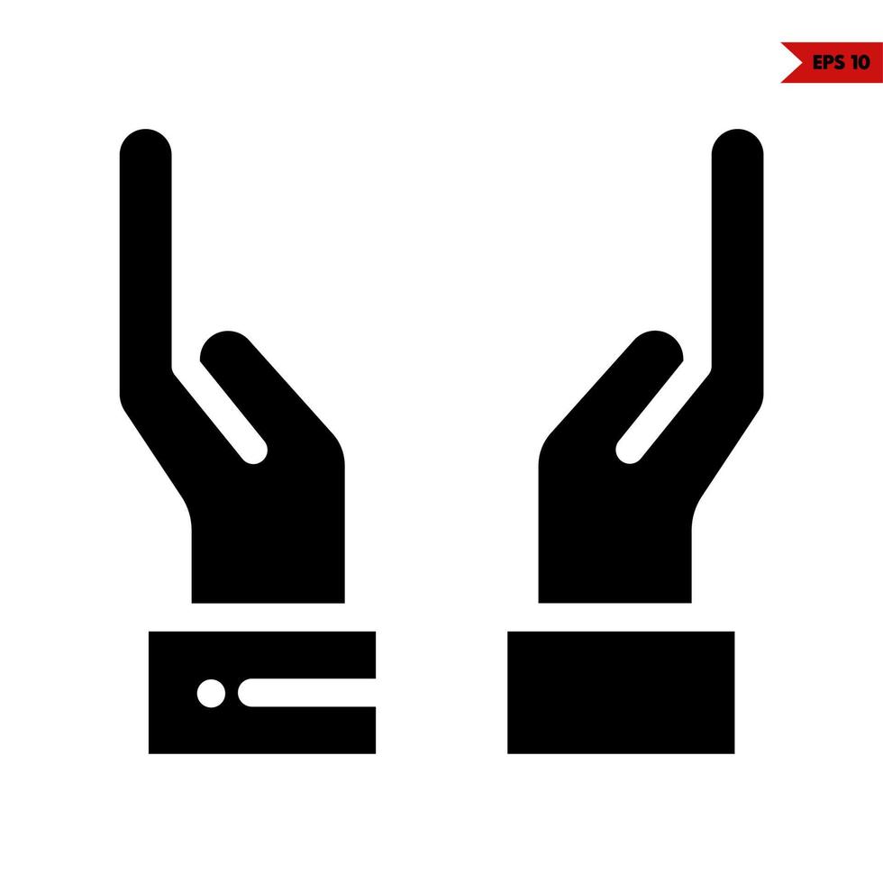 hand glyph icon vector