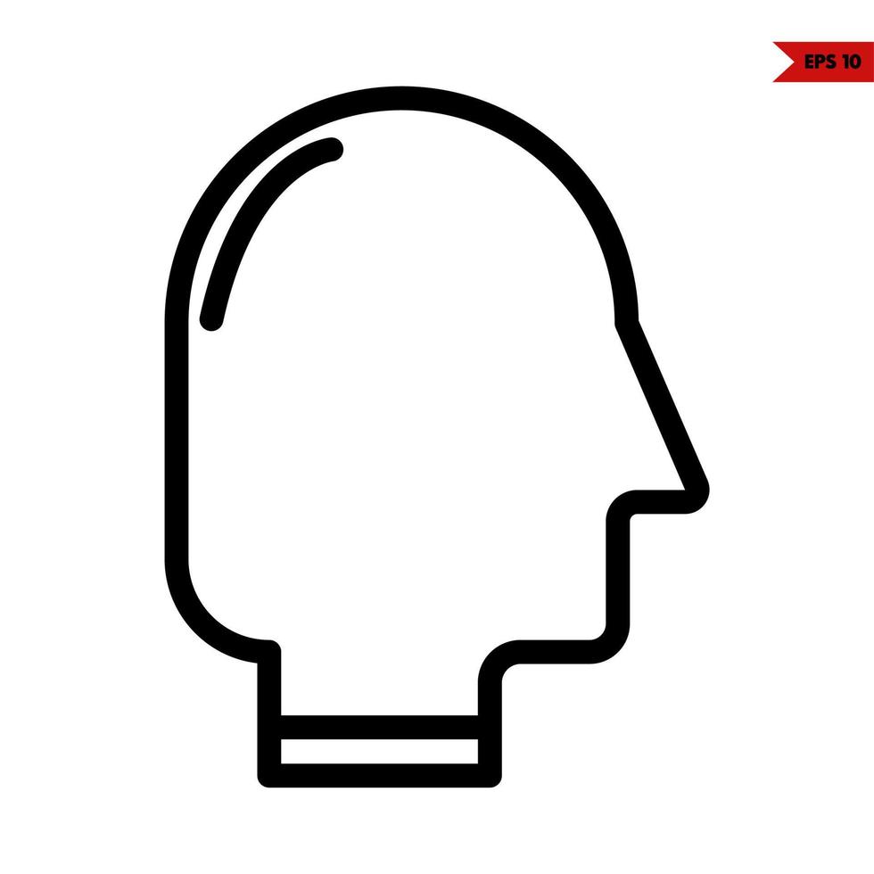 Head a person line icon vector