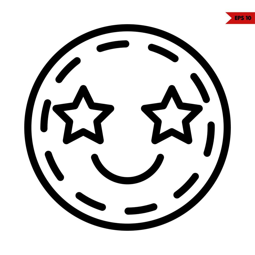 emoticon line icon vector