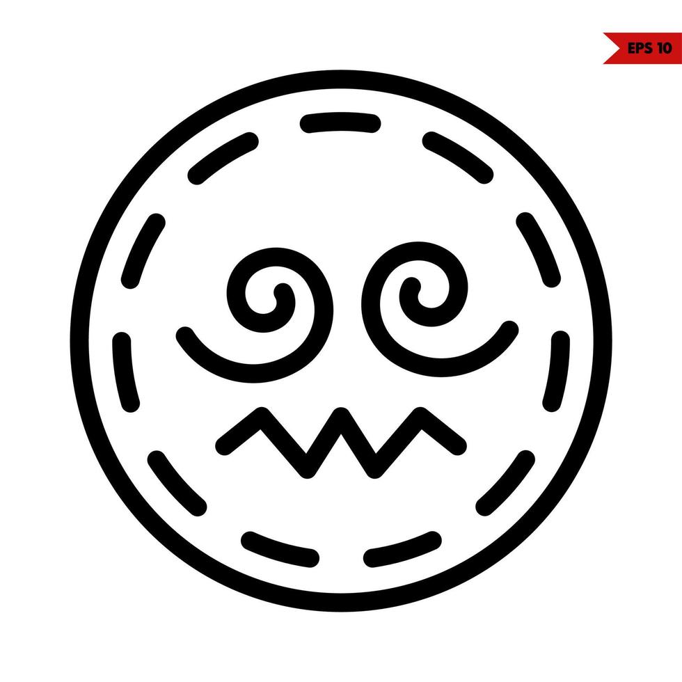 emoticon line icon vector