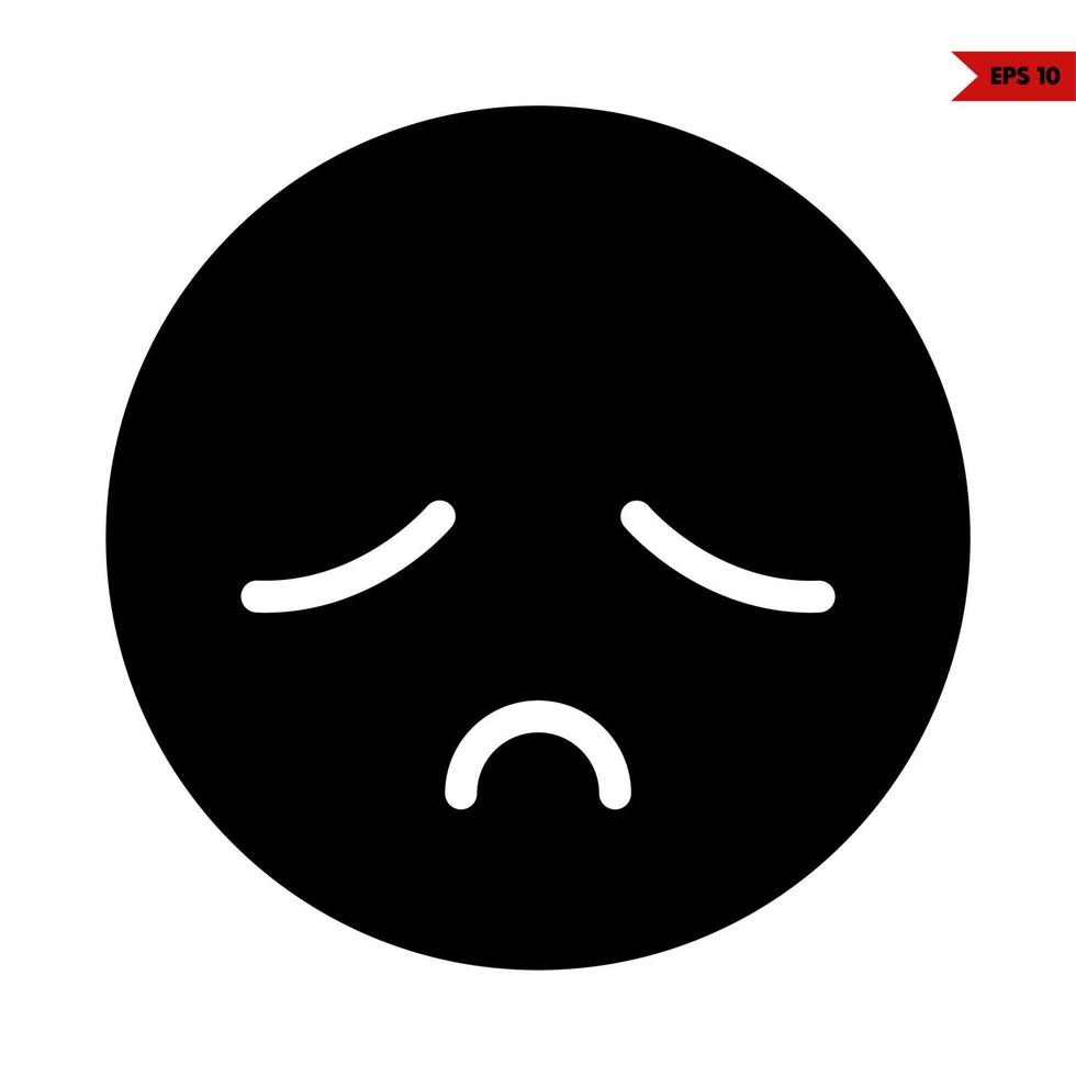 emoticon glyph icon vector