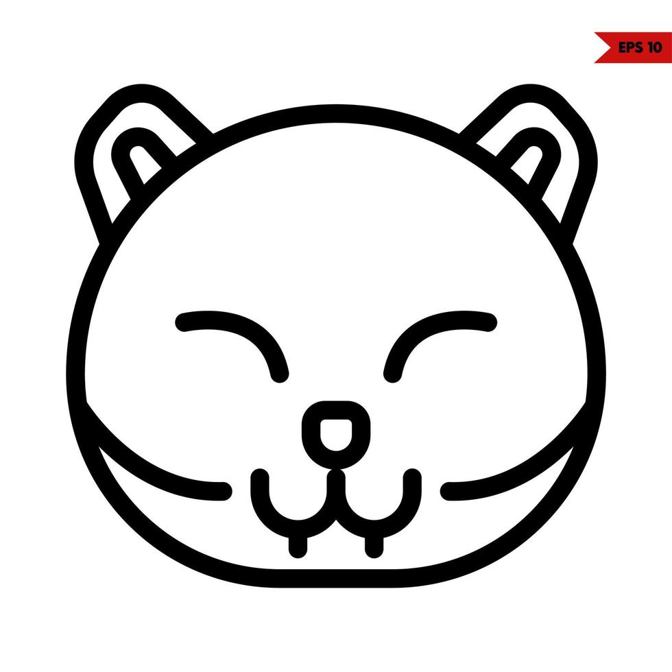 emoticon sticker line icon vector