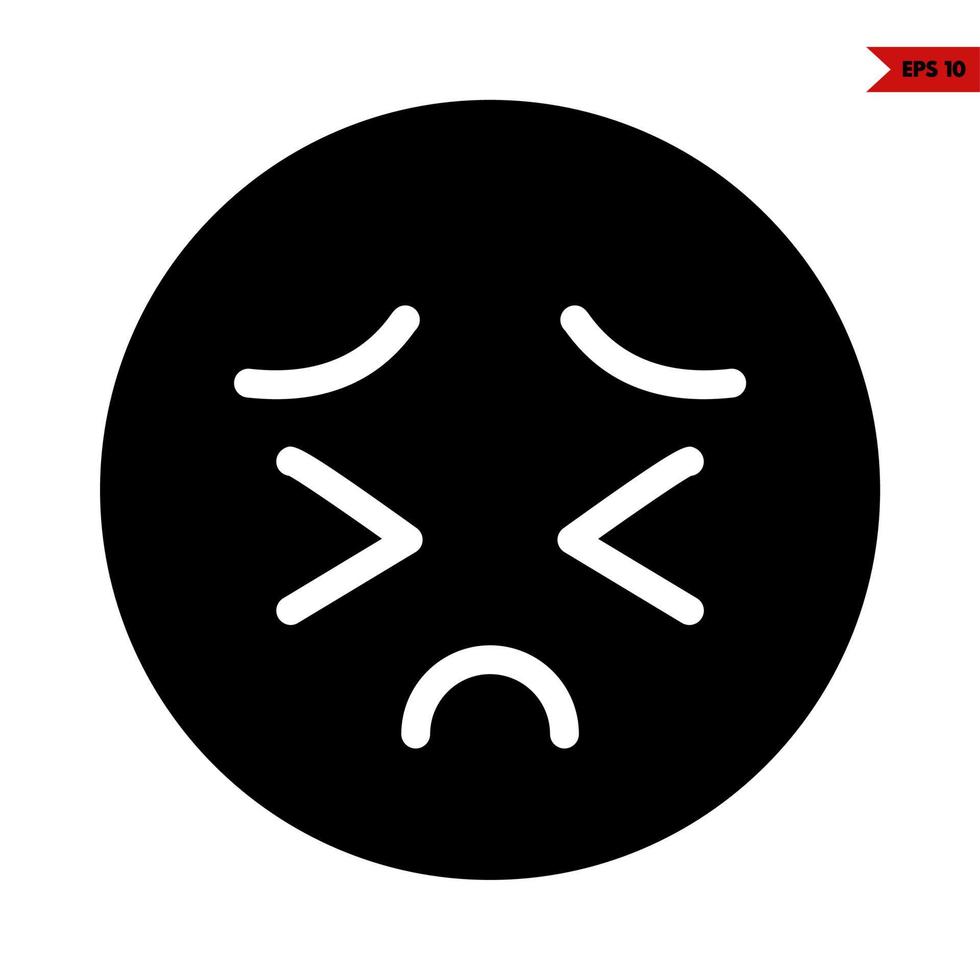 emoticon glyph icon vector