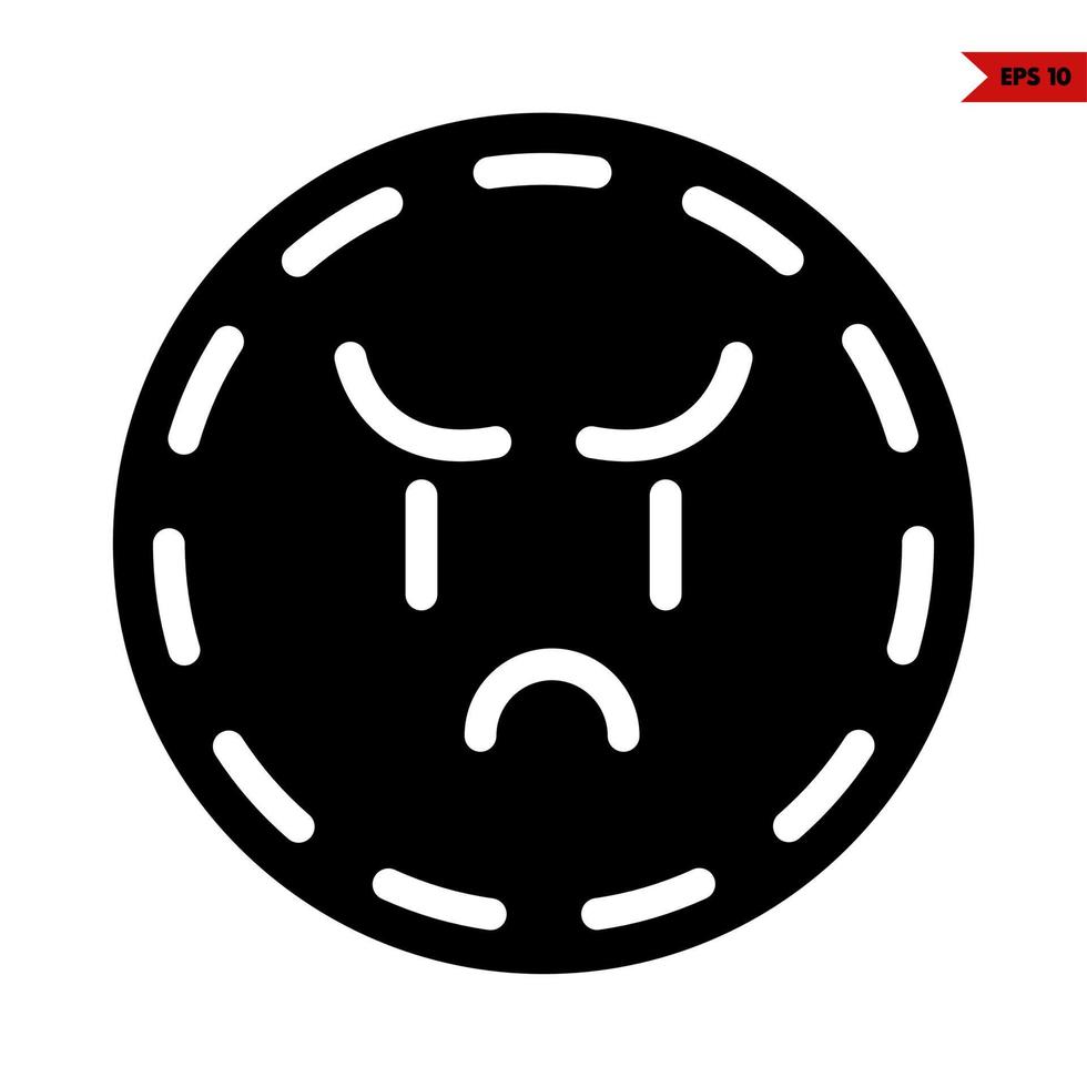 emoticon glyph icon vector