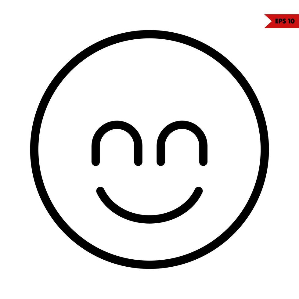 emoticon sticker line icon vector