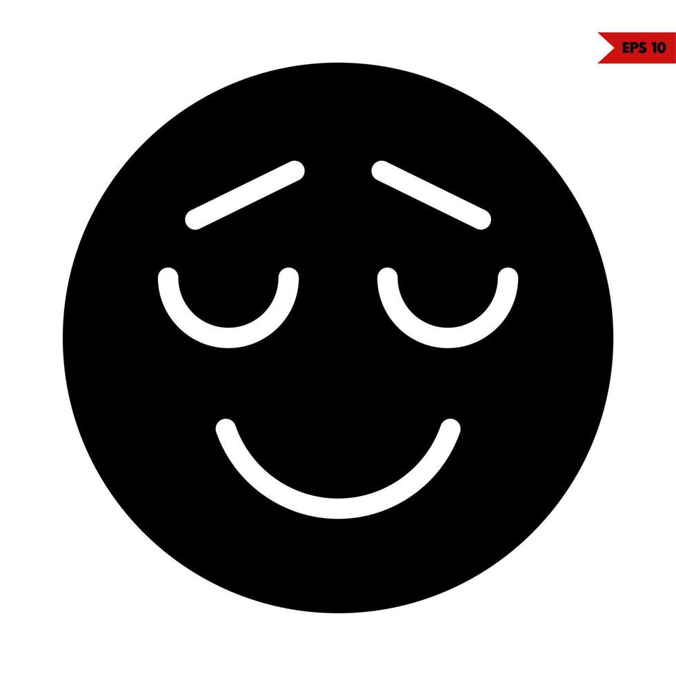 emoticon glyph icon vector