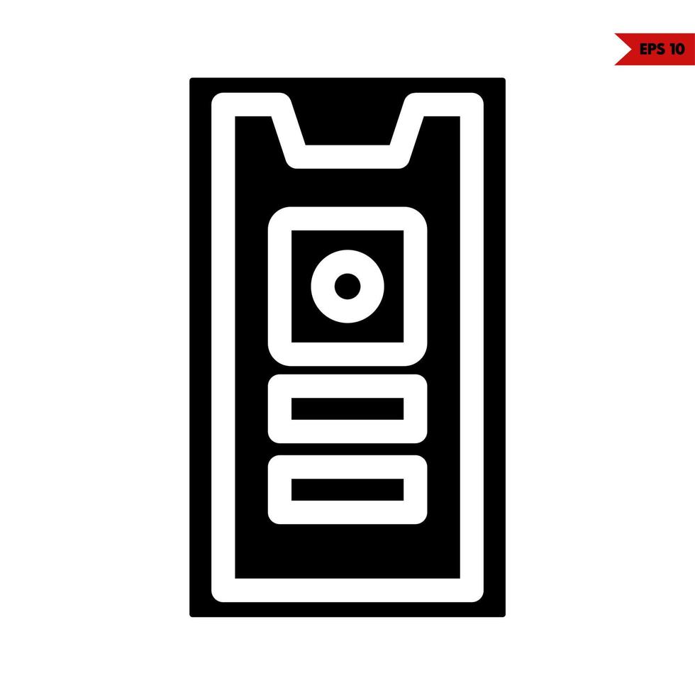 mobile phone  glyph icon vector