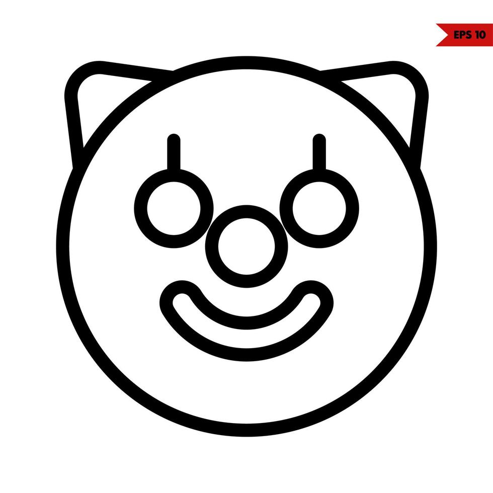 emoticon sticker line icon vector