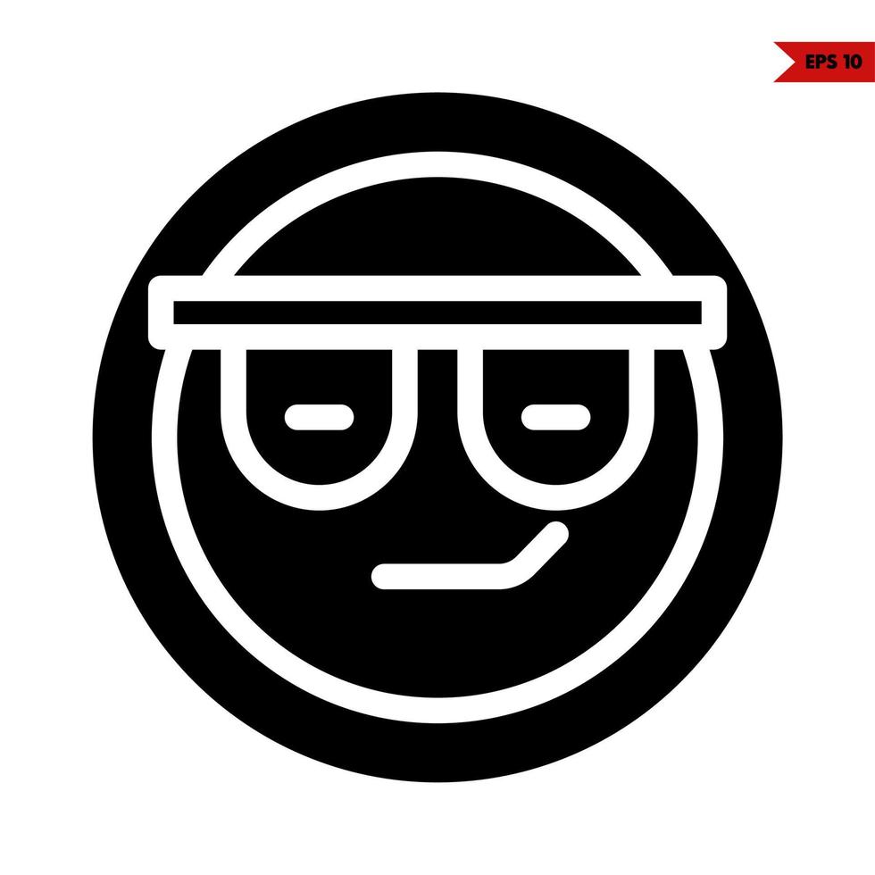 emoticon glyph icon vector