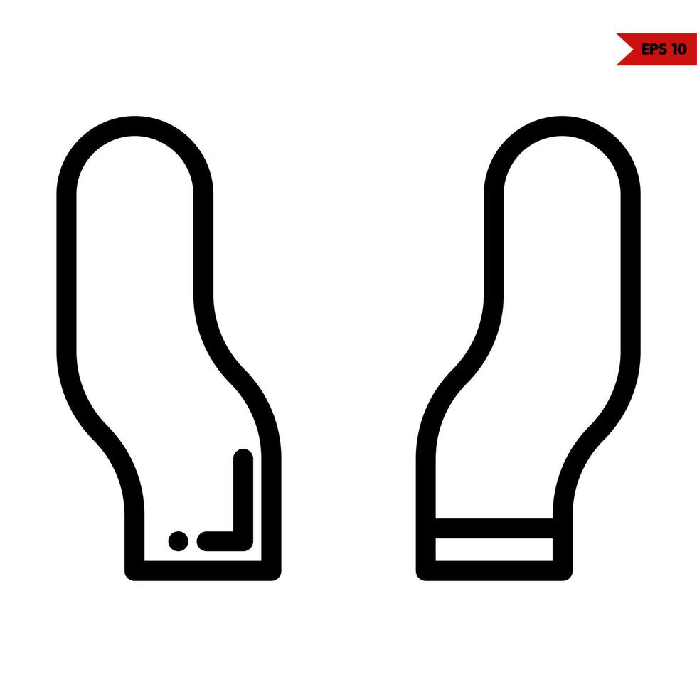 Hand line icon vector