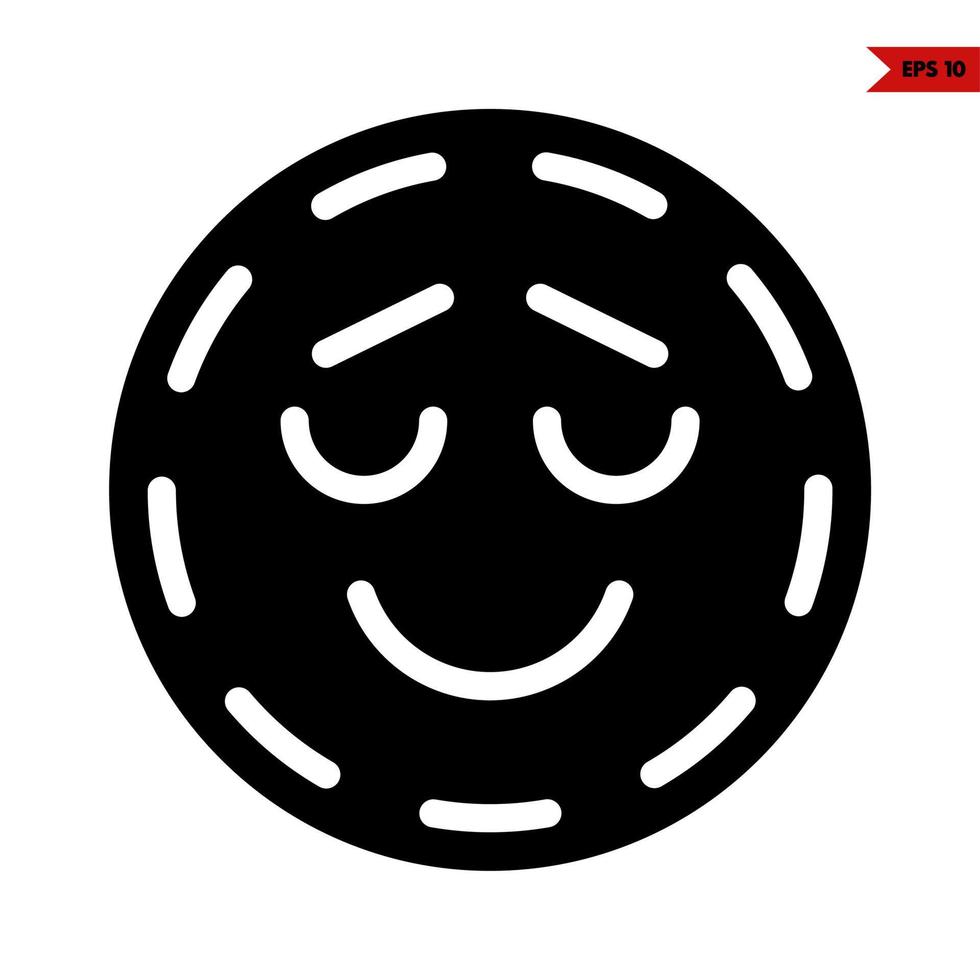 emoticon glyph icon vector