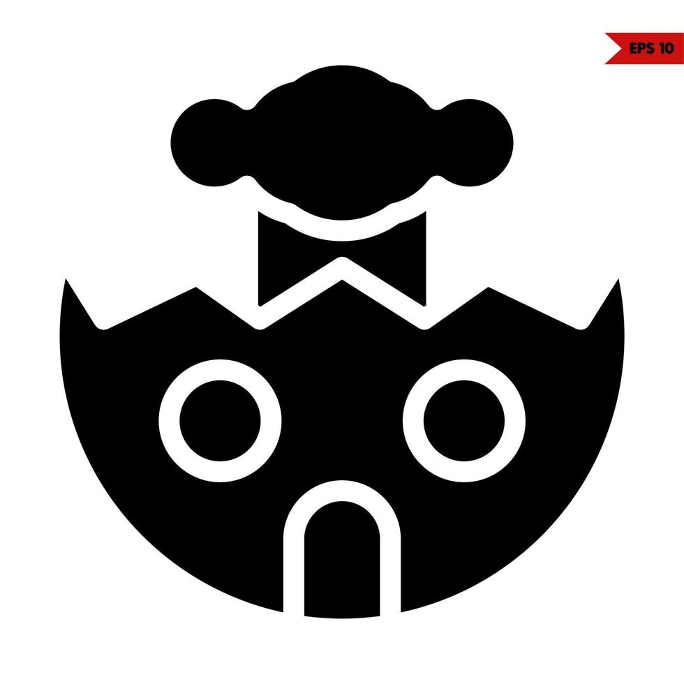 emoticon glyph icon vector