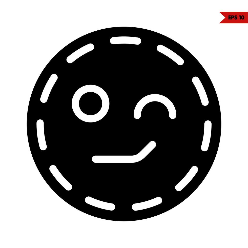 emoticon glyph icon vector