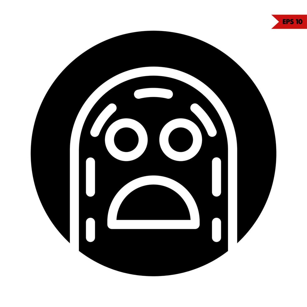 emoticon glyph icon vector