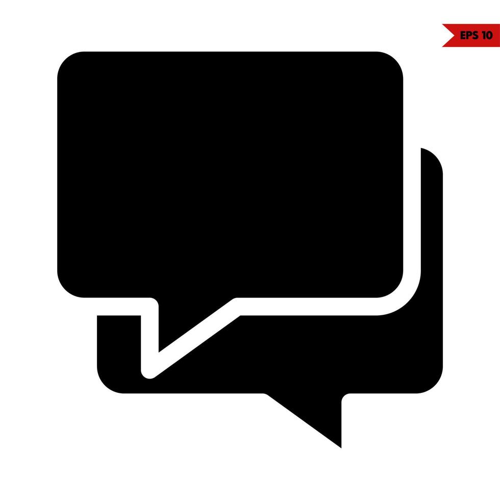 speech bubble  glyph icon vector