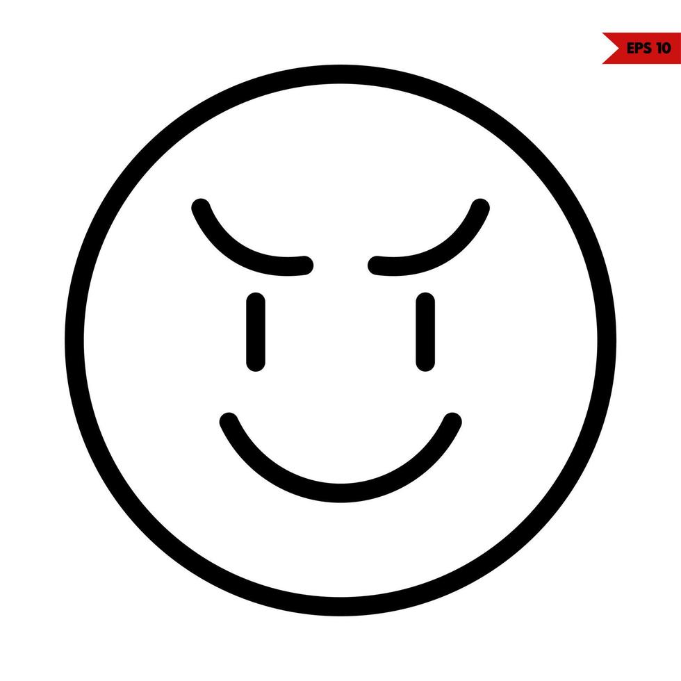 emoticon sticker line icon vector