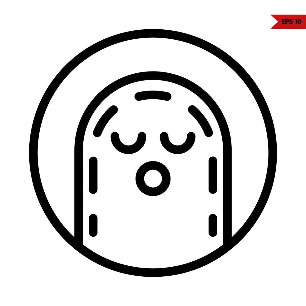 emoticon line icon vector