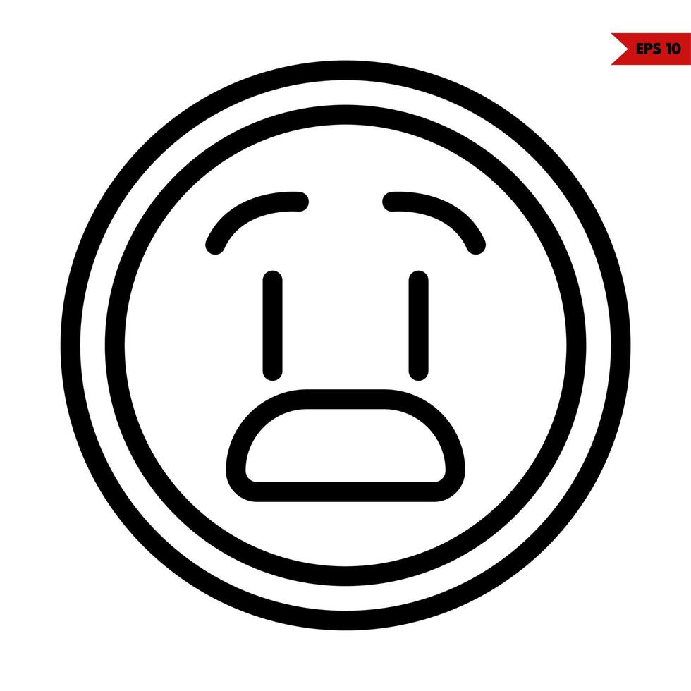 emoticon sticker message line icon vector