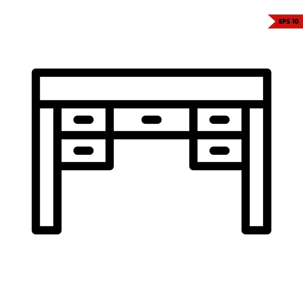 table line icon vector