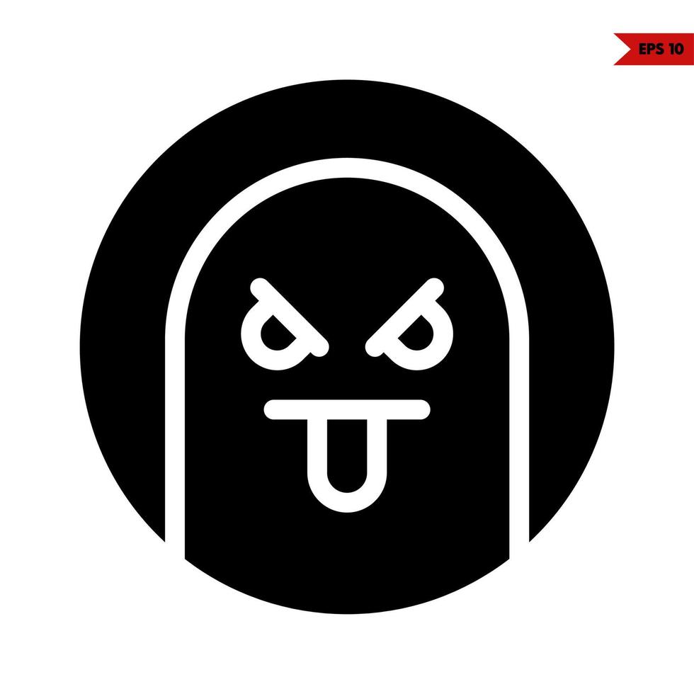 emoticon glyph icon vector