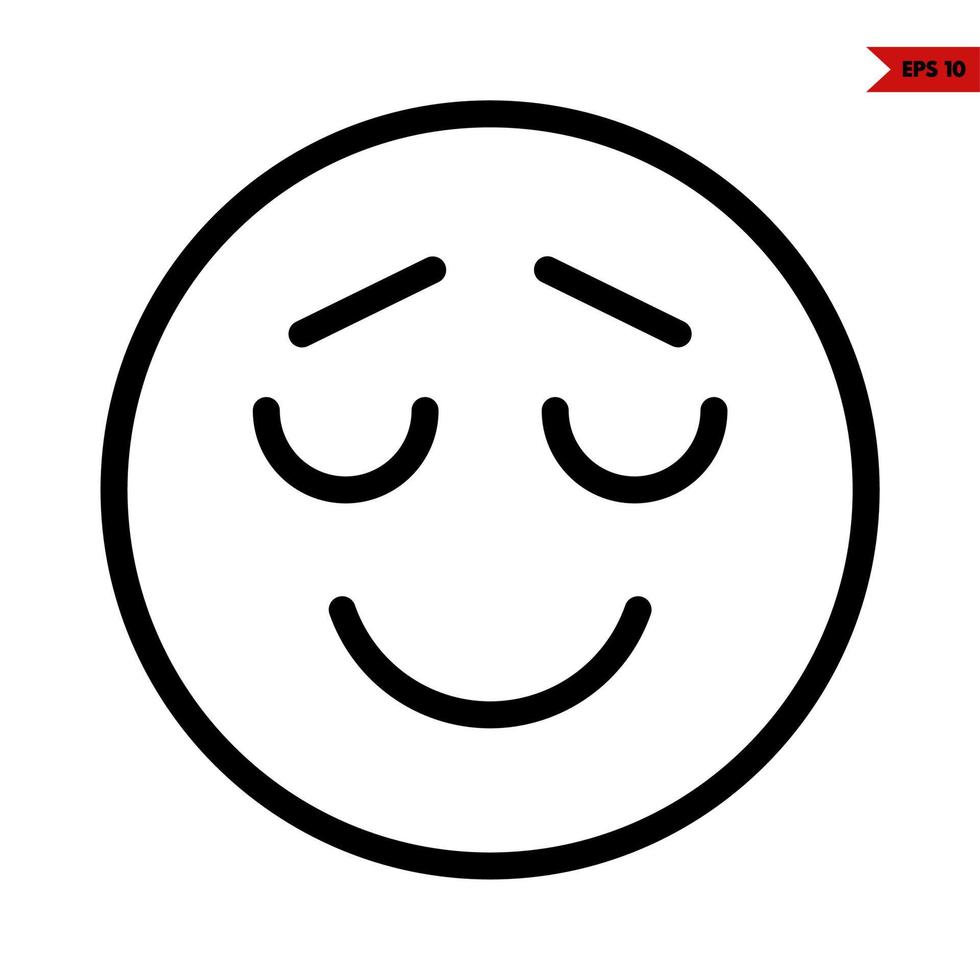 emoticon sticker line icon vector