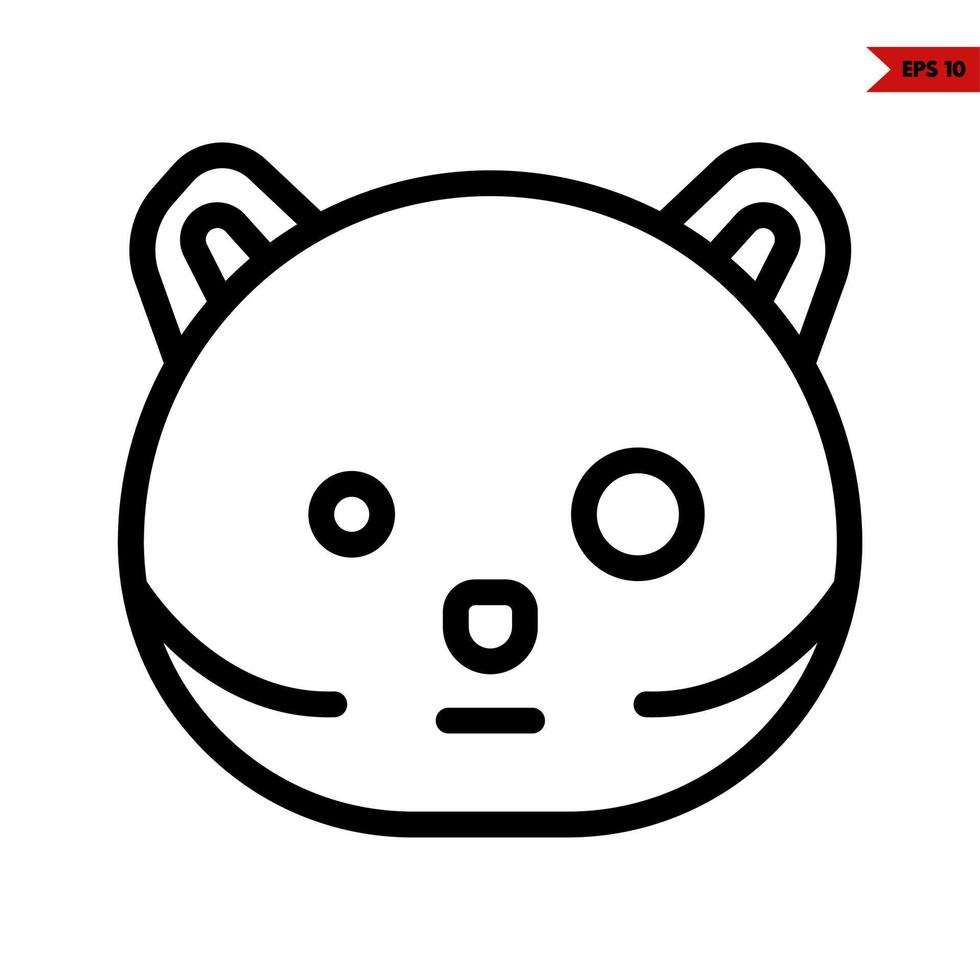 emoticon sticker line icon vector