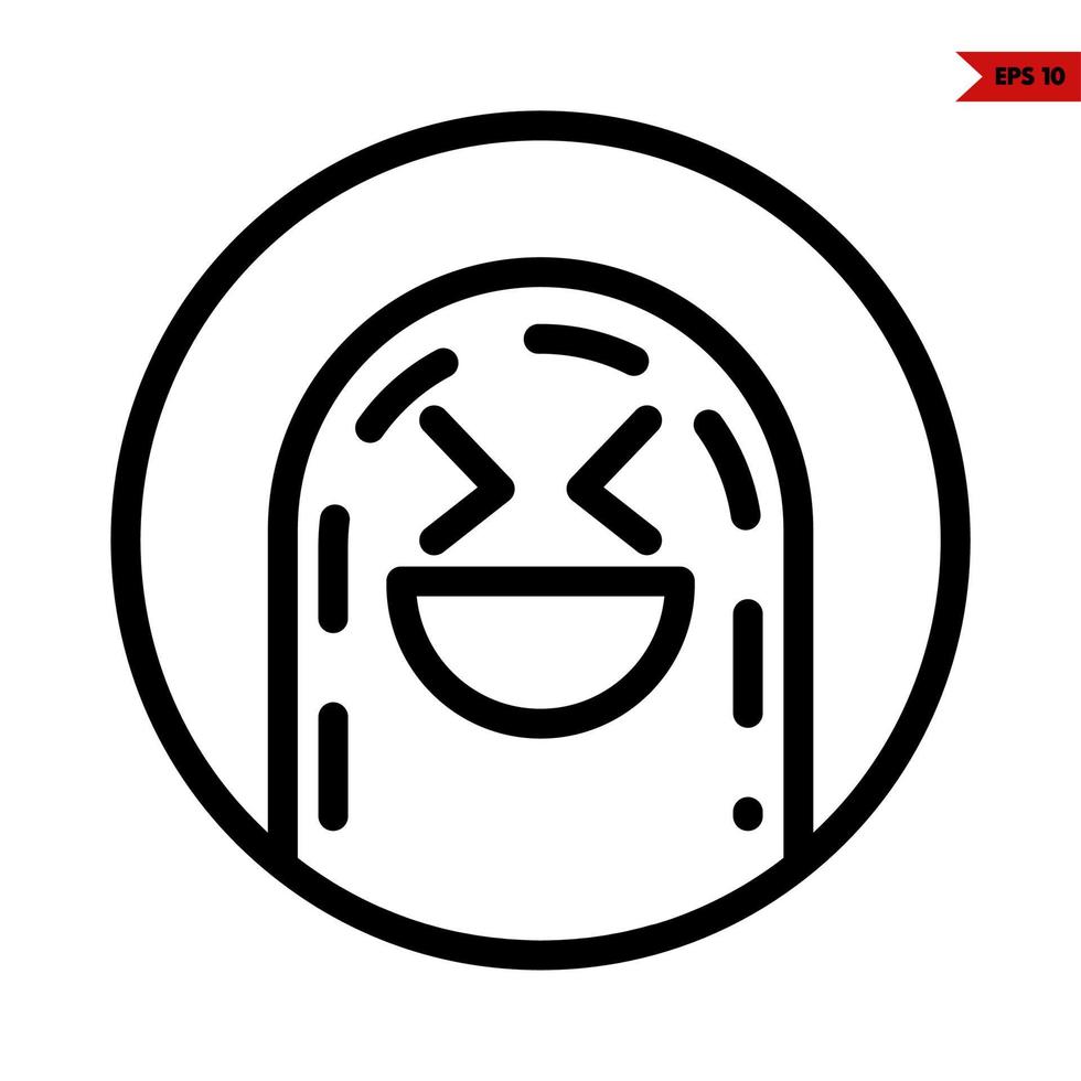 emoticon sticker message line icon vector