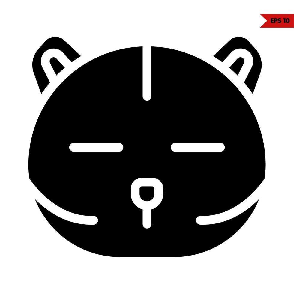 emoticon glyph icon vector