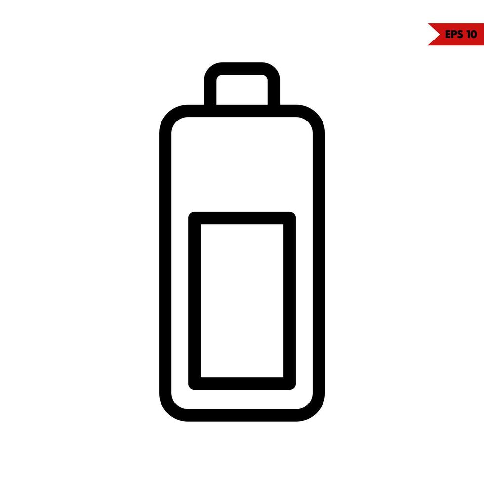 battery line icon vector