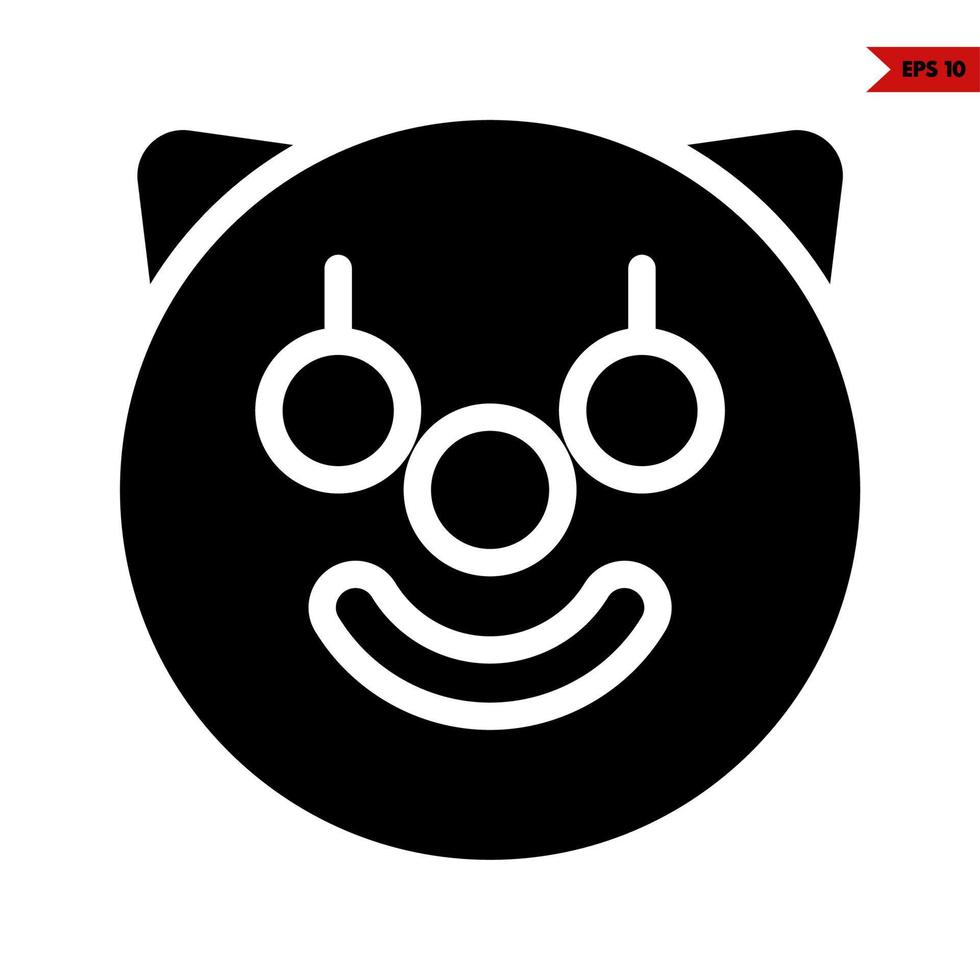 icono de glifo de emoticono vector