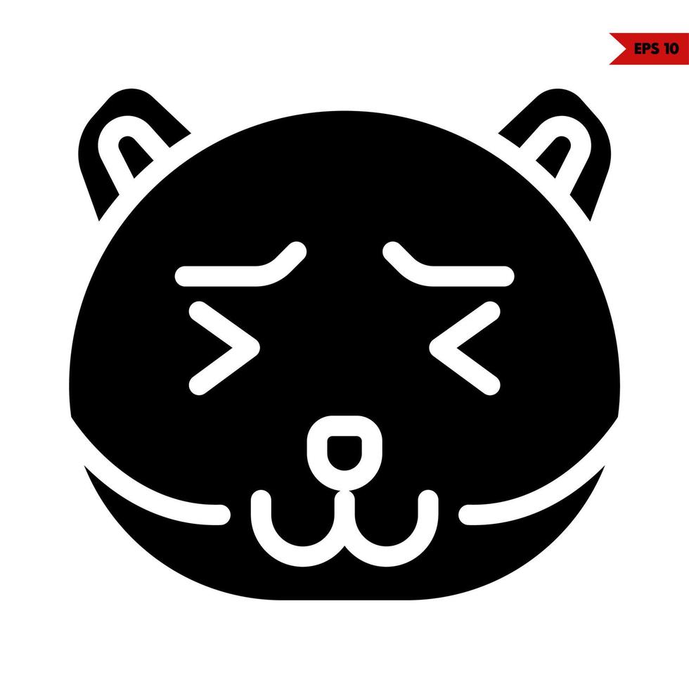 emoticon glyph icon vector