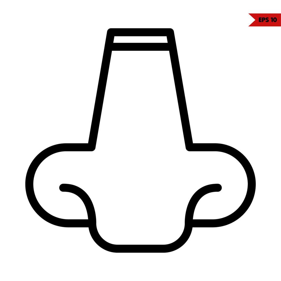 nose line icon vector