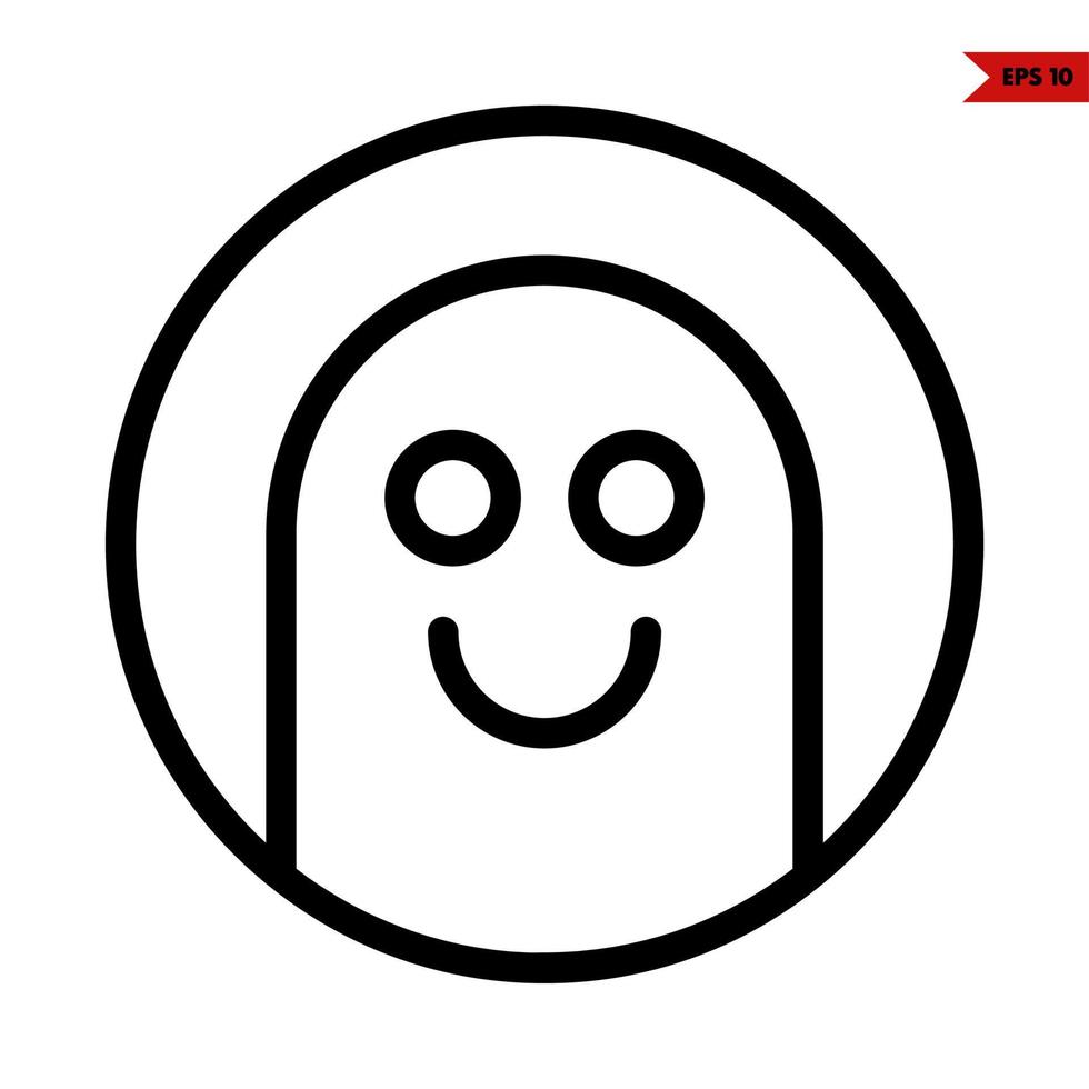 emoticon sticker line icon vector