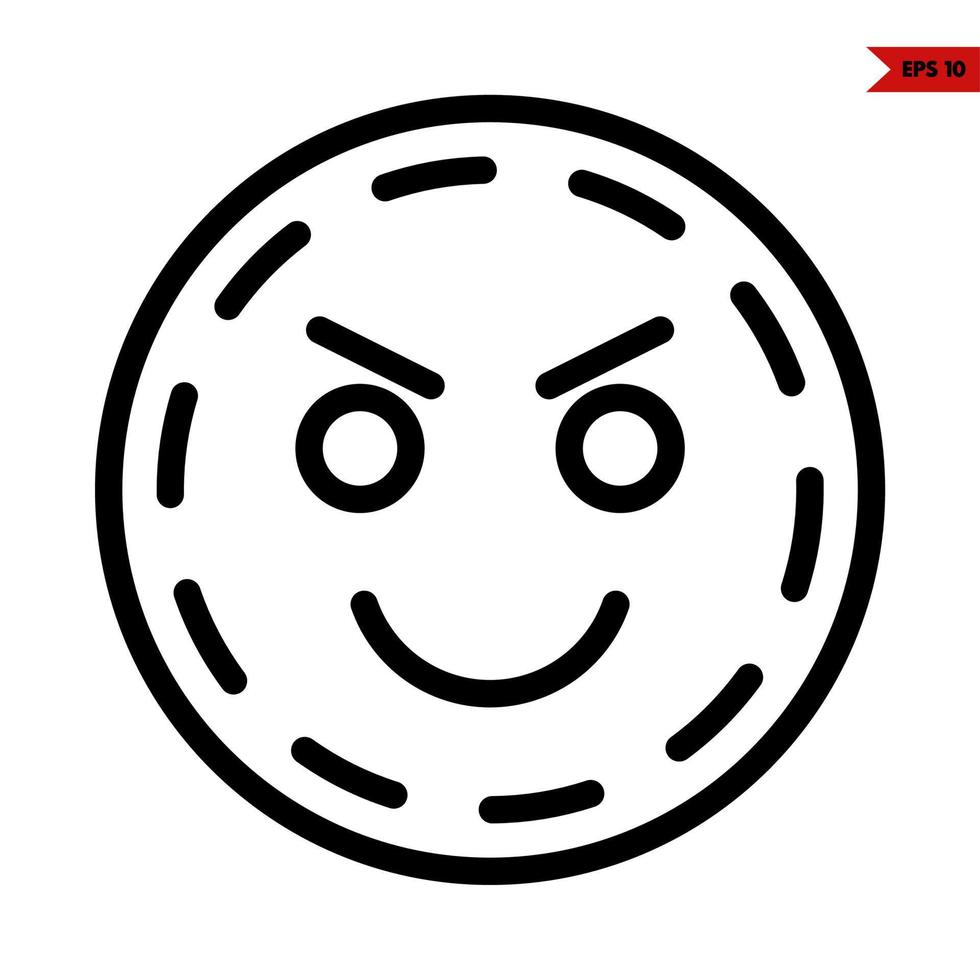 emoticon line icon vector