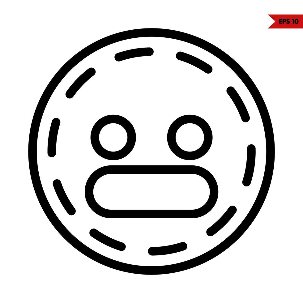 emoticon line icon vector