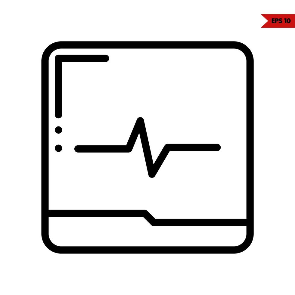 Beat in frame line icon vector