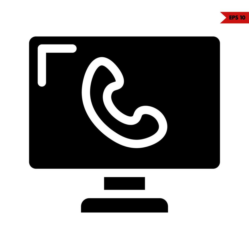 cell phone in monitor computer vector