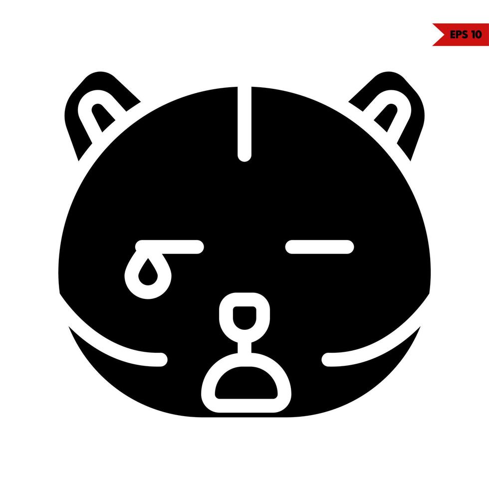 emoticon glyph icon vector