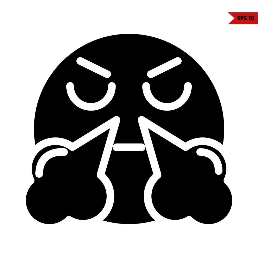 emoticon glyph icon vector