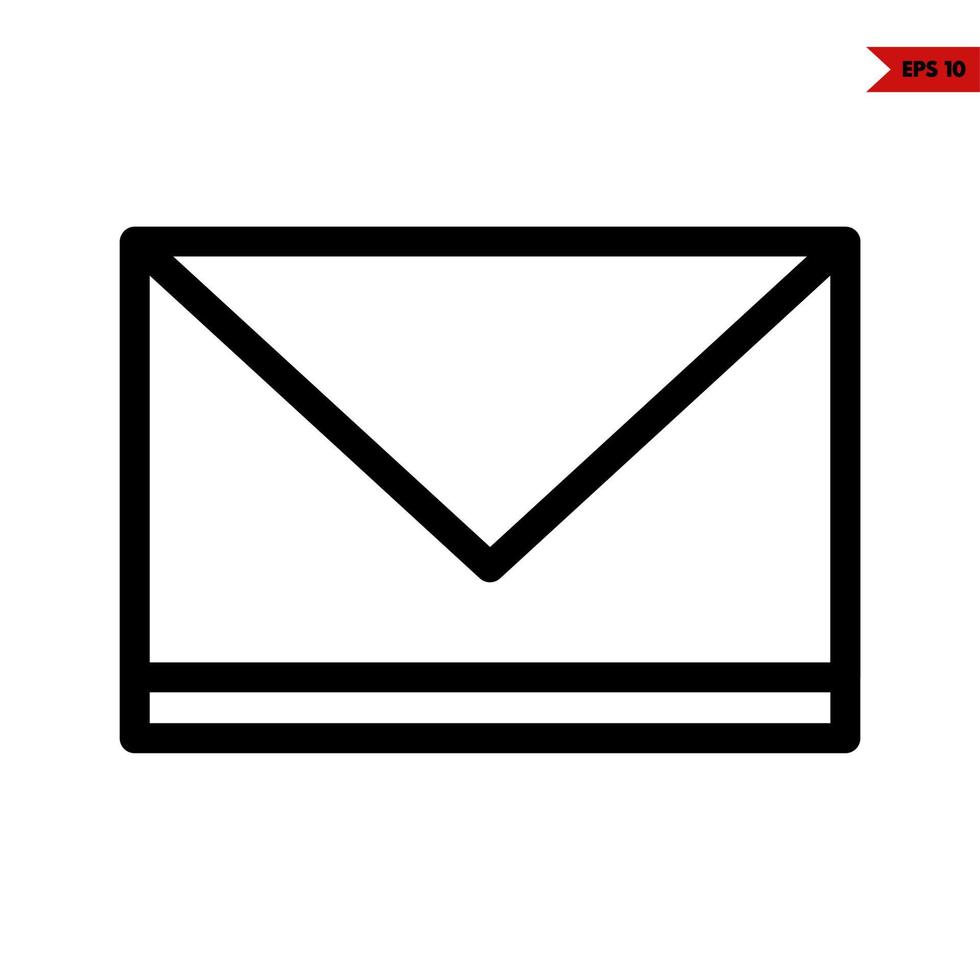 mail line icon vector