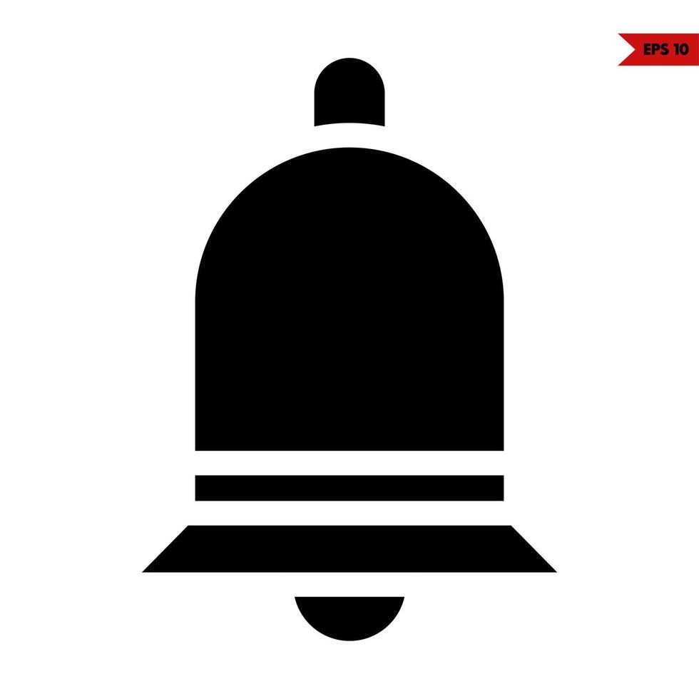 bell glyph icon vector