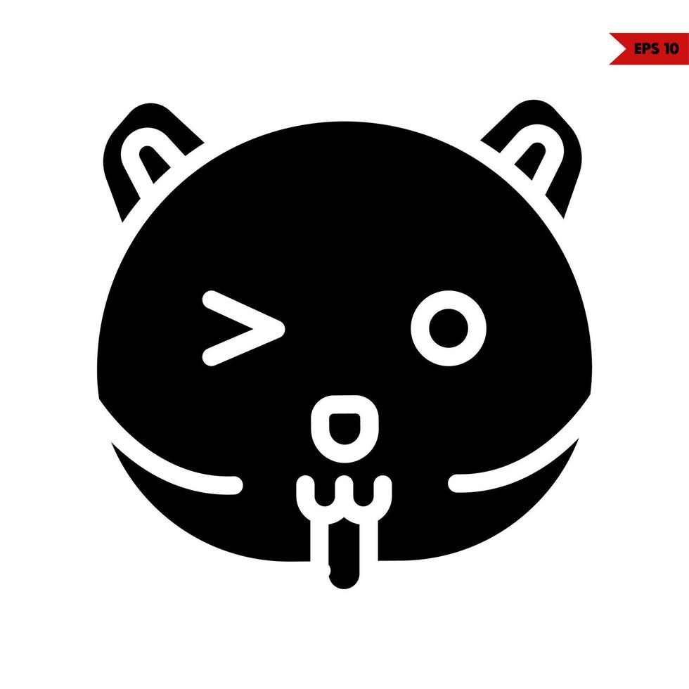 emoticon glyph icon vector