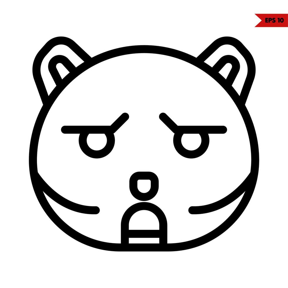 emoticon sticker line icon vector