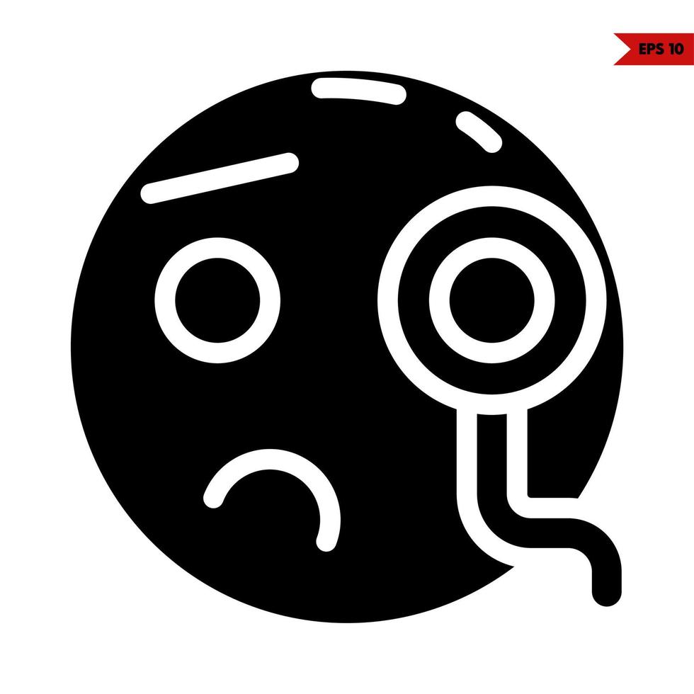 emoticon glyph icon vector