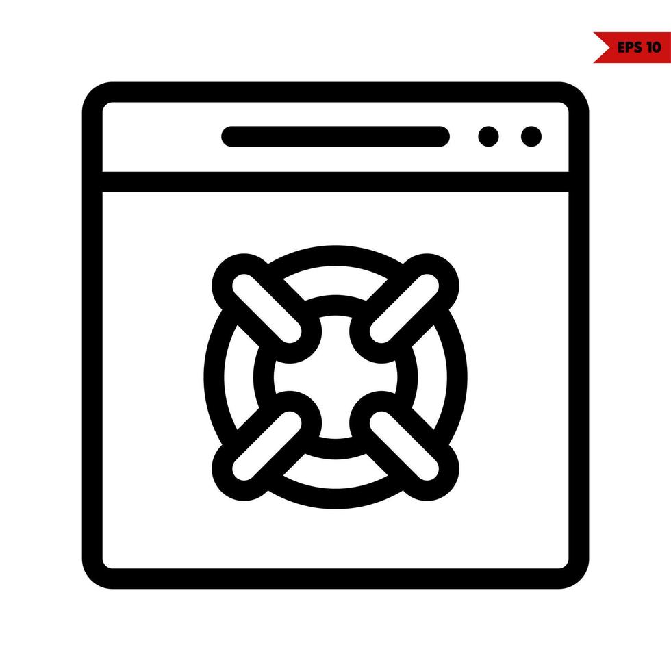 layout line icon vector