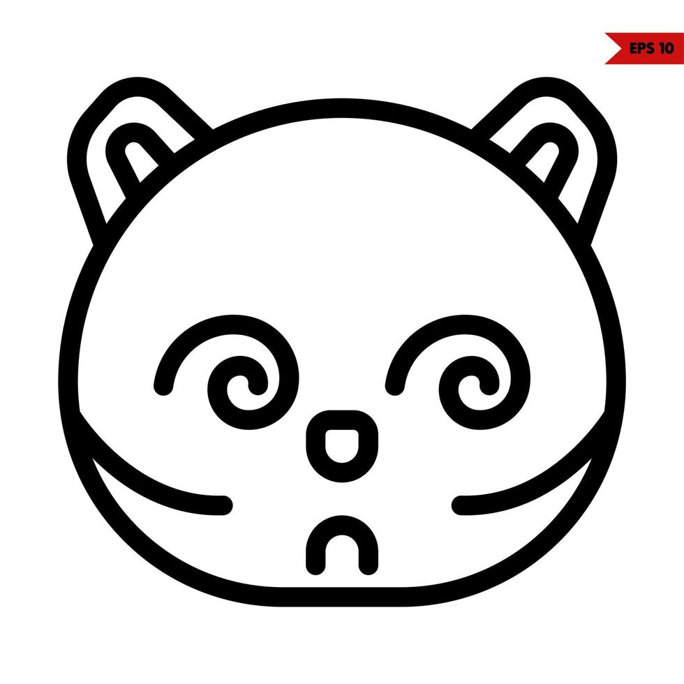 emoticon sticker line icon vector